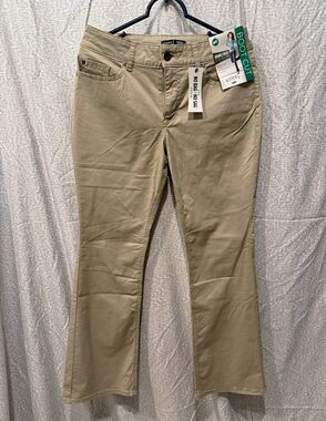 Riders by Lee Women's Beige Light Wash Denim Bootcut Jeans Mid Rise Stretch 10P